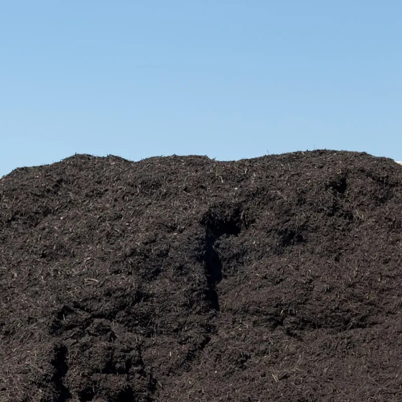 Bulk mulch pile at GP Aggregate